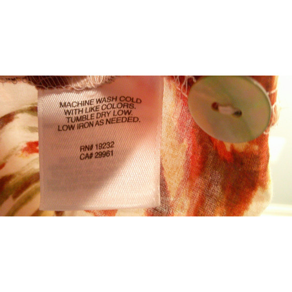 Alfred Dunner Woman 18W Button-down Long Sleeve Aztec Shirt Rust Olive Green - Picture 7 of 7